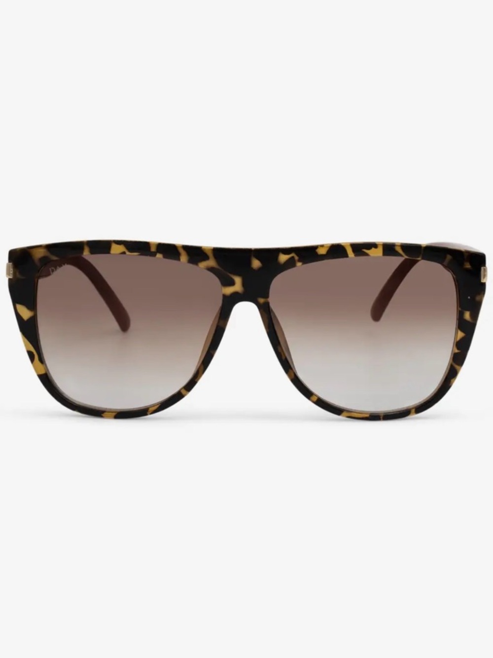 Dax Brand Tortoiseshell Oversized Women's Sunglasses - Brown Gradient Lenses